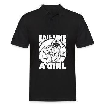 Sailing Sailboat Sailboat Women - Men's Polo Shirt - black - Front - Kai (181cm)