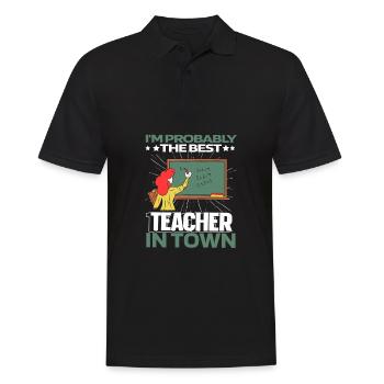 Teacher Pedagogue Best - Men's Polo Shirt - black - Front - Kai (181cm)