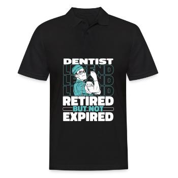 Zahnarzt Dentist Im Ruhestand - Männer Poloshirt - Schwarz - Vorne - Kai (181cm)