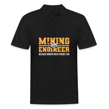 Engineer Mining Engineer - Men's Polo Shirt - black - Front - Kai (181cm)