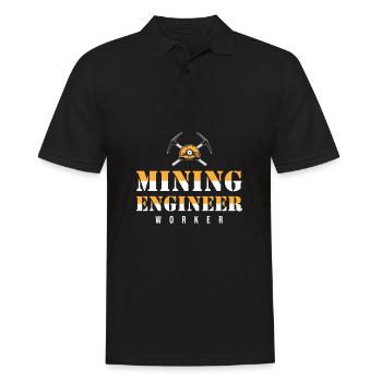Engineer Mining Engineer - Men's Polo Shirt - black - Front - Kai (181cm)