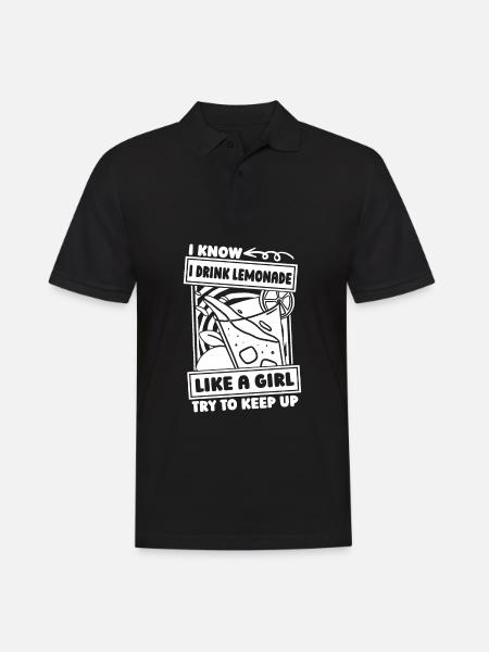 Limonade Mädchen - Männer Poloshirt - Schwarz