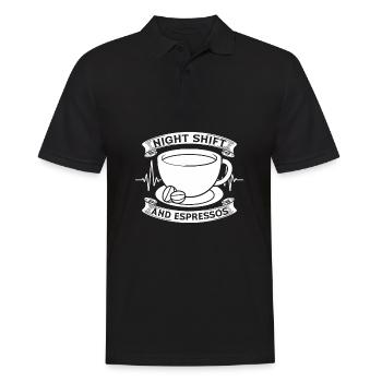Nurse Night Shift - Men's Polo Shirt - black - Front - Kai (181cm)
