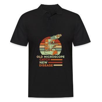 Biology Biologist Microscope - Men's Polo Shirt - black - Front - Kai (181cm)