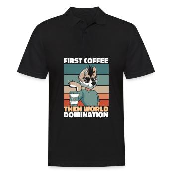 Furry Fandom Fursuits Café - Polo Homme - noir - Devant - Kai (181cm)