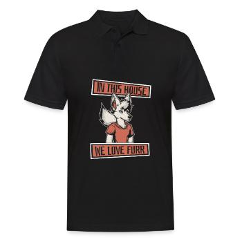Furry Fandom Fursuits Drôle - Polo Homme - noir - Devant - Kai (181cm)