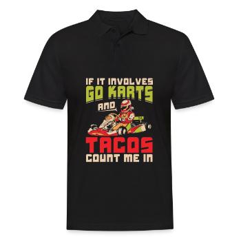 Go Karting Karting Karting Driver Taco - Polo Homme - noir - Devant - Kai (181cm)