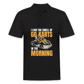 Go Kart Kartfahren Kartfahrer Humor - Männer Poloshirt - Schwarz - Vorne - Kai (181cm)