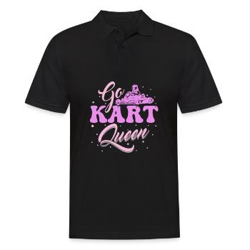Aller karting karting karting kart driver reine - Polo Homme - noir - Devant - Kai (181cm)