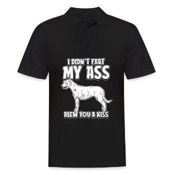 Irischer Wolfshund - Männer Poloshirt - Schwarz - Vorne - Kai (181cm)