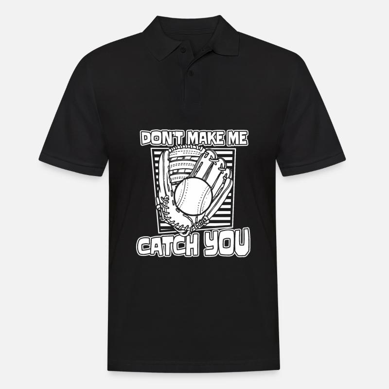 Softball Fänger - Männer Poloshirt - Schwarz