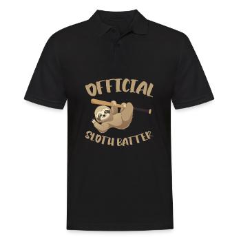 Sloth Racket Sloth Baseball - Men's Polo Shirt - black - Front - Kai (181cm)