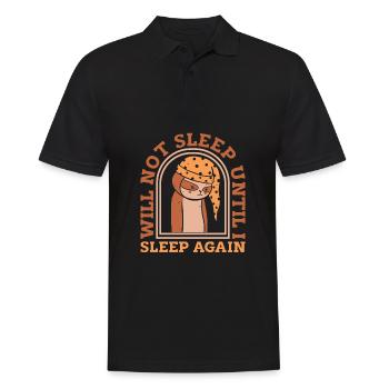 Sloth Funny Sloth Baseball - Polo Homme - noir - Devant - Kai (181cm)