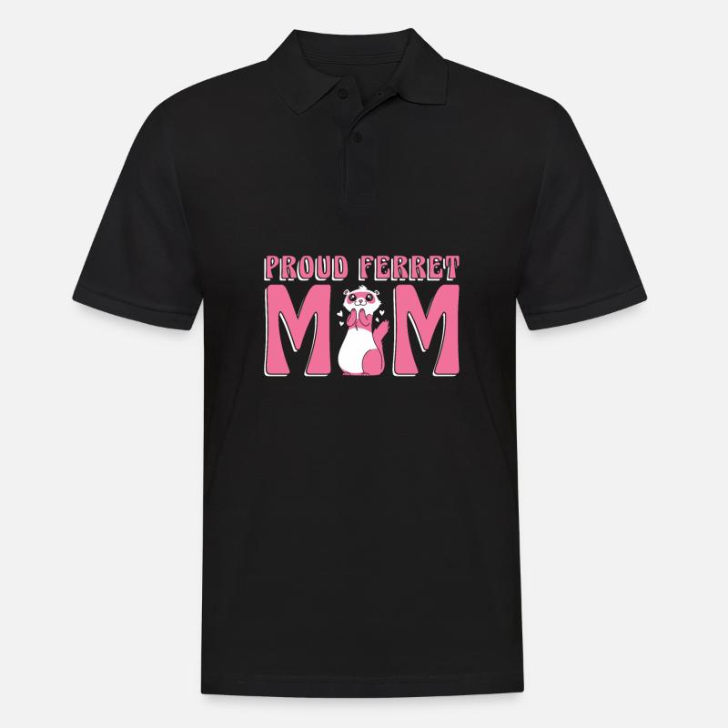 Frettchen Iltis Mutter - Männer Poloshirt - Schwarz