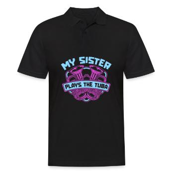 Fanfarenzug Tuba Schwester - Männer Poloshirt - Schwarz - Vorne - Kai (181cm)