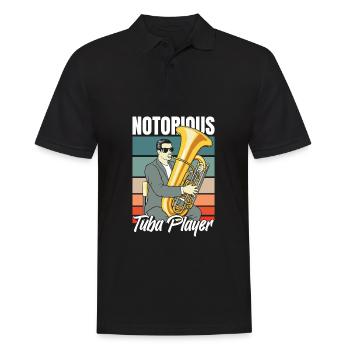 Tuba de procession de fanfare notoire - Polo Homme - noir - Devant - Kai (181cm)