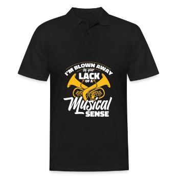 Fanfare Procession Tuba Musical - Men's Polo Shirt - black - Front - Kai (181cm)