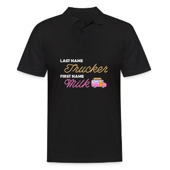 Lait de vache Mignon chariot à lait - Polo Homme - noir - Devant - Kai (181cm)