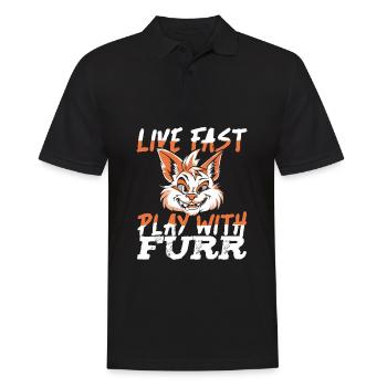 Furry Fandom Fursuits - Polo Homme - noir - Devant - Kai (181cm)