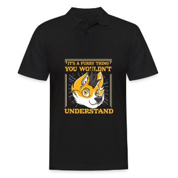 Furry Fandom Fursuits Fox - Men's Polo Shirt - black - Front - Kai (181cm)
