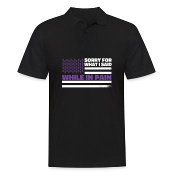 Fibromyalgie Rheuma US Flagge - Männer Poloshirt - Schwarz - Vorne - Kai (181cm)