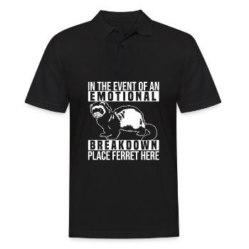 Putois furet mignon - Polo Homme - noir - Devant - Kai (181cm)