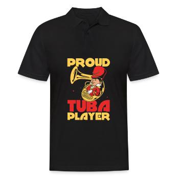Fanfare procession tuba - Men's Polo Shirt - black - Front - Kai (181cm)