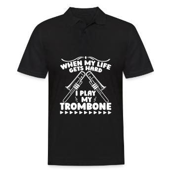 Spielmannszug Trombone Funny - Men's Polo Shirt - black - Front - Kai (181cm)