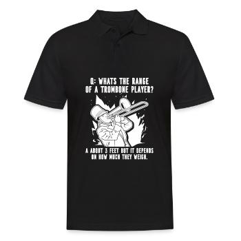 Minstrel Trombone Funny - Men's Polo Shirt - black - Front - Kai (181cm)