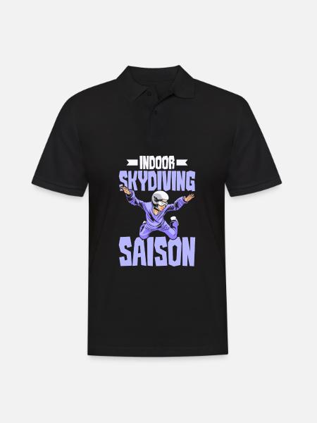 Parachutisme intérieur Indoor Fallschirmspringen - Polo Homme - noir