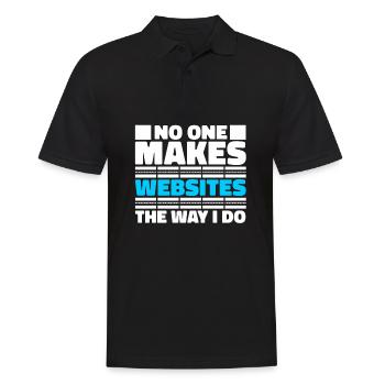Web Entwickler Webdeveloper Witzig - Männer Poloshirt - Schwarz - Vorne - Kai (181cm)