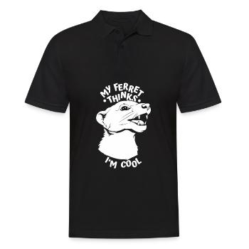 Ferret Iltis Cool - Polo Homme - noir - Devant - Kai (181cm)