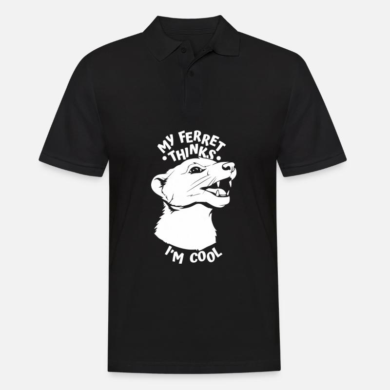 Frettchen Iltis Cool - Männer Poloshirt - Schwarz