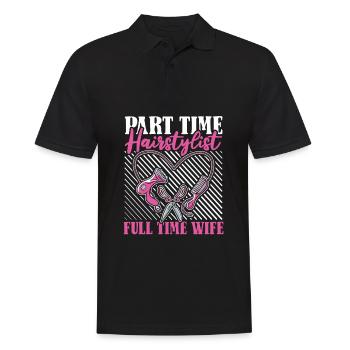 Friseur Hairstylist Gattin Friseur - Männer Poloshirt - Schwarz - Vorne - Kai (181cm)