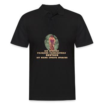 Rennrad Radsport Radsportler Lustig - Männer Poloshirt - Schwarz - Vorne - Kai (181cm)