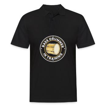 Fanfahrenzug Spielmannszug Trommel - Männer Poloshirt - Schwarz - Vorne - Kai (181cm)