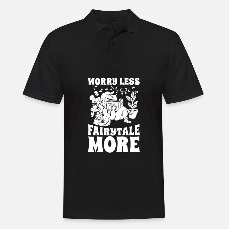 Buch Leseratte Bücherwurm Buchfee - Männer Poloshirt - Schwarz
