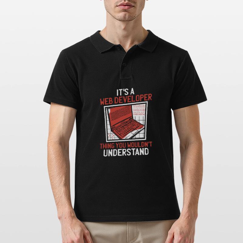 Web Developer Web Developer Funny Men's Polo Shirt
