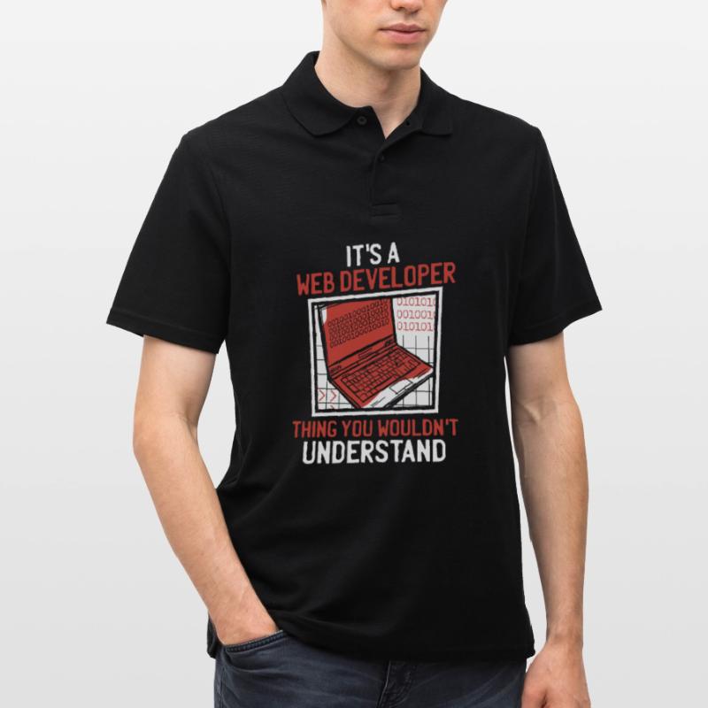 Web Developer Web Developer Funny Men's Polo Shirt