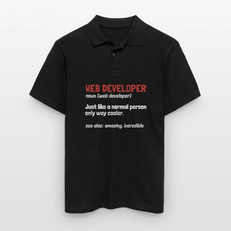Web Developer Web Developer Definition Men's Polo Shirt