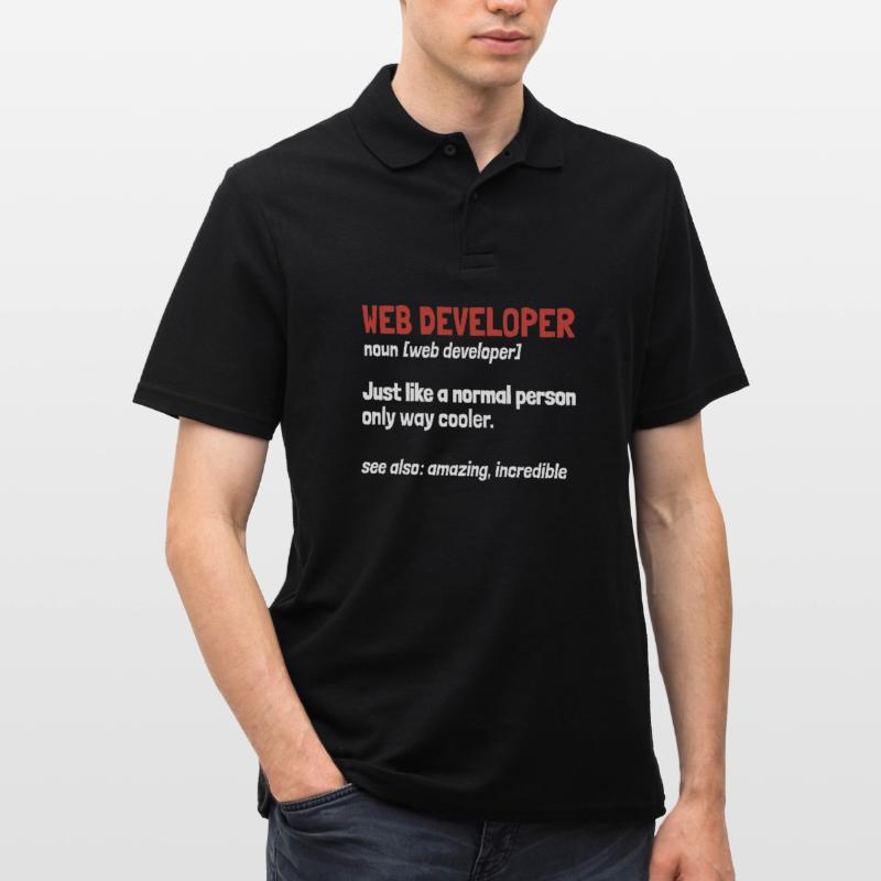 Web Developer Web Developer Definition Men's Polo Shirt