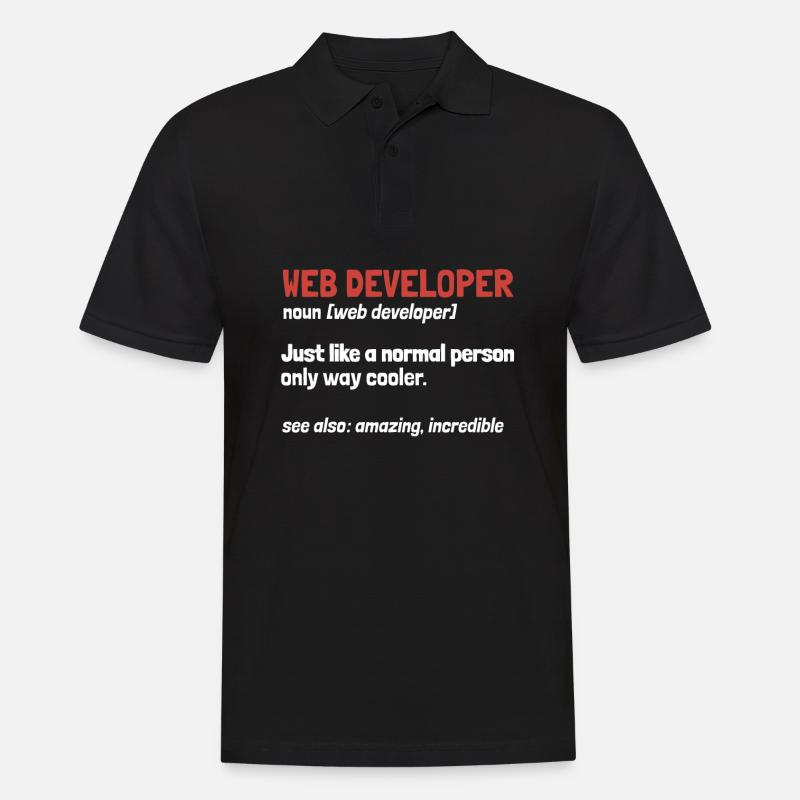 Web Entwickler Webdeveloper Definition - Männer Poloshirt - Schwarz