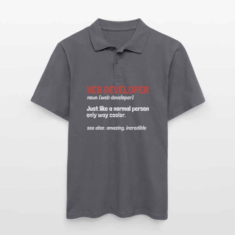 Web Developer Web Developer Definition Men's Polo Shirt