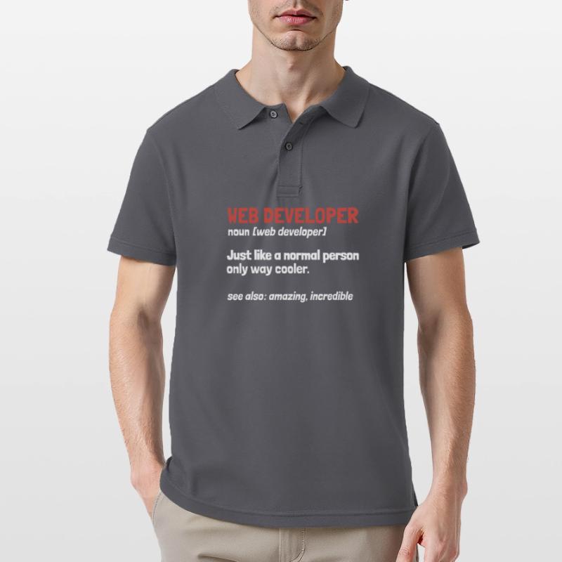 Web Developer Web Developer Definition Men's Polo Shirt