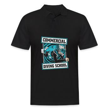 Tauchen Taucher Kommerzielles Tauchen - Männer Poloshirt - Schwarz - Vorne - Kai (181cm)