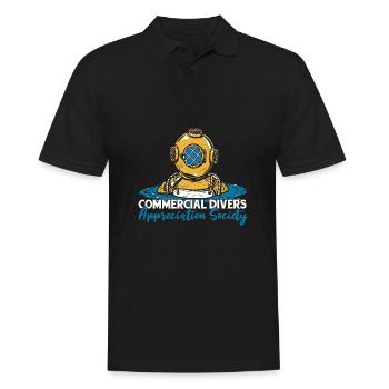 Tauchen Taucher Kommerzielles Tauchen - Männer Poloshirt - Schwarz - Vorne - Kai (181cm)
