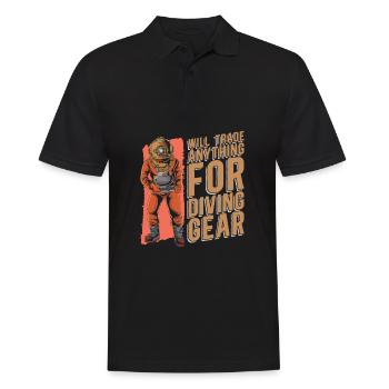 Diving Diver Funny Commercial Diving - Men's Polo Shirt - black - Front - Kai (181cm)