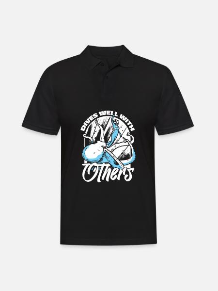 Tauchen Taucher Witzig Kommerzielles Tauchen - Männer Poloshirt - Schwarz