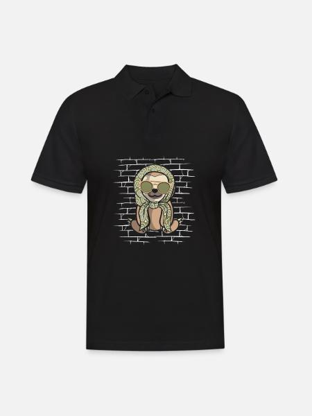 Sloth Sunglasses - Men's Polo Shirt - black