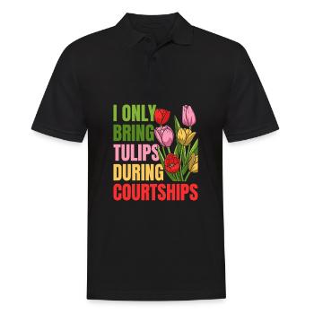 Tulpen Tulpen - Männer Poloshirt - Schwarz - Vorne - Kai (181cm)